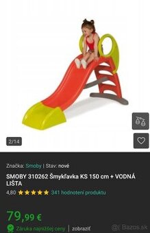 Smykalka SMOBY 150cm, ako nova