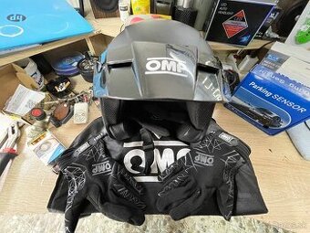 OMP RALLY HELMA + RUKAVICE EVO L/L