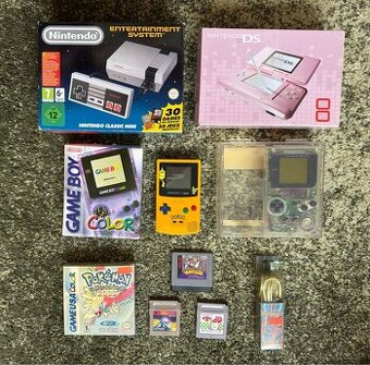 Nintendo Gameboy NES mini Game boy color hry GBA