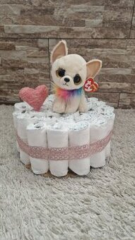 Plienková torta pre dievčatko