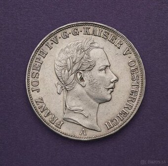 Strieborný Spolkový Toliar FJ I. 1857 A - Prvý Ročník