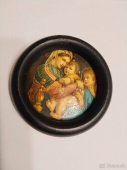 Madona s dítětem a svatou Annou (miniatura v kruhovém rámu) - 1