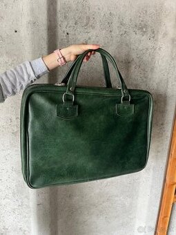 Kožená aktovka/ kufor/ kabelka I retro I vintage