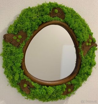 Machové zrkadlo Light green