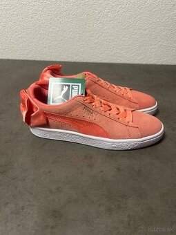 PUMA KORALOVÉ TENISKY SUEDE BOW