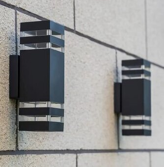 2ks Nástenná lampa vonkajšia E27 pätica