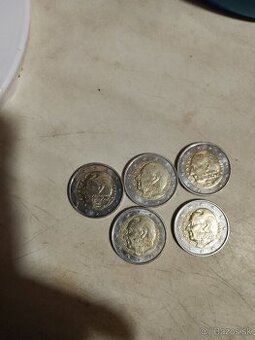 Predam 5kusov 2euro minca Dubcek ako nova.Mam 2 kusov