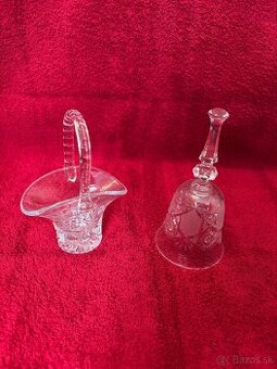 Kryštálový mini košíček a zvonček