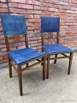 Retro drevené stoličky – 2 ks (vintage štýl)