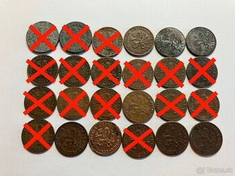 Československo 1918 - 1960 ČSR mince v krásnom stave