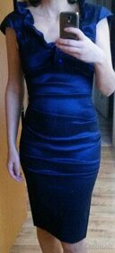 Predám šaty dámske _ modre velk,38-40,nove, dovoz USA