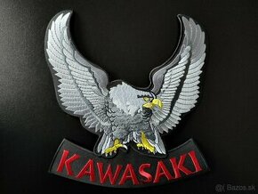 Motorkárska nášivka veľka Kawasaki na chrbát