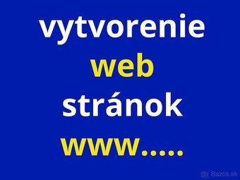 WEB stránka do 7 dní - moderná, podľa požiadavky