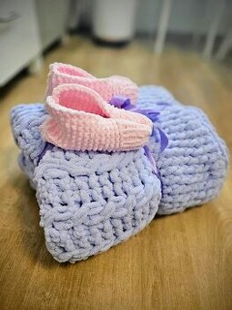 Puffy deka - lila - 180 x 100 cm