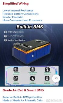 🔋 Lifepo4 batérie 24V 200Ah NOVÁ 5,12kWh komplet v boxe