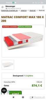 Matrac COMFORT MAX 180 x 200