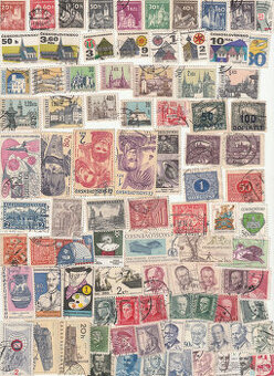 Známky Československo 100ks