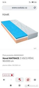 Dvě matrace z paměťové visco pěny,za cenu nedné