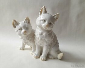 Starožitná porcelánová figurka koček - Hutschenreuther - 1
