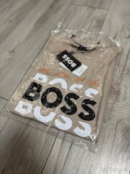 Hugo Boss tričko s krátkym rukávom béžové XL