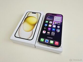 APPLE iPHONE 15 128GB TOP STAV, BATERKA 100% TOP STAV