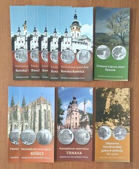 Letáky k minciam 10 eur a 20 eur