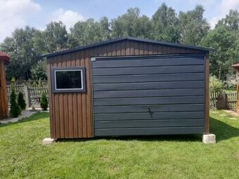 Plechová garáž 4x4m.
