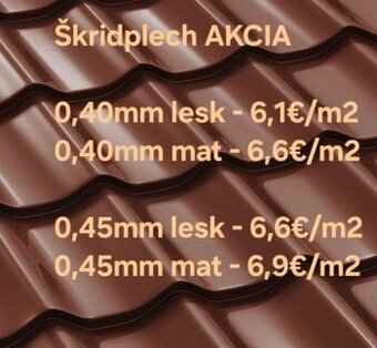 Škridplech AKCIA od 6,1e/m2