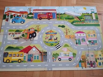 Puzzle autodráha+auticka