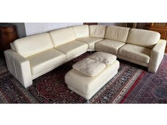 Luxusní moderní rohová kožená sedací souprava,3221