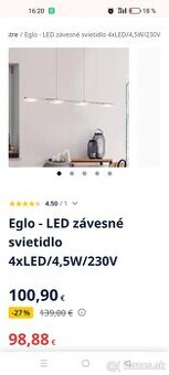 LED závesné svietidlo