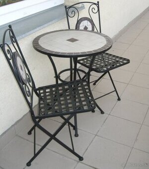 Kovová záhradná / balkónová zostava (iba osobný odber)