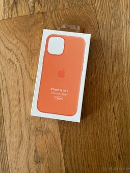 Iphone 12 mini Oranžová Silikon case + MagSafe