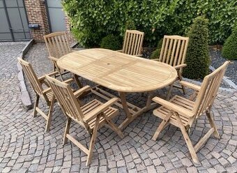TEAK - Roztahovaci stol a 6 poloh.stoliciek