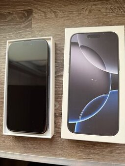 iPhone 16 Pro 128 GB čierny titán + ochranné sklo a kryt