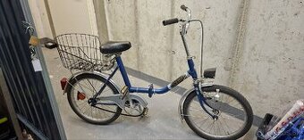 Skladaci bicykel s kosikom a svetlom