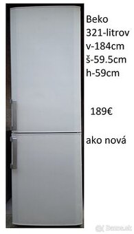 predám chladničku s mrazničkou-nerez aj bielu