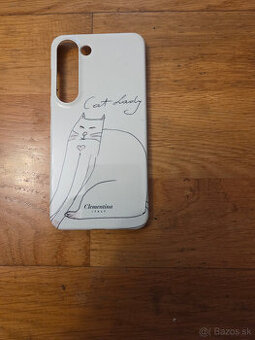 Puzdro Samsung S23 Cat Lady biele