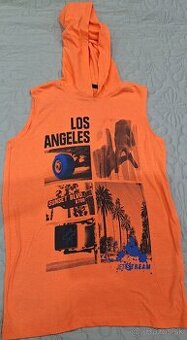 Chlapčenské tričko bez rukávu s kapucňou Los Angeles