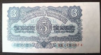 3-Kčs-1953 UNC