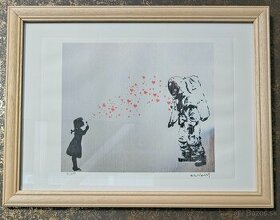 Banksy - Dievča fúkajúce bublinky, č. 092/250