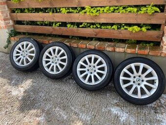 Predám hliníkové disky s letnými pneu na Škoda YETI R17