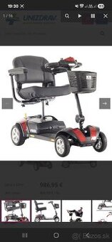 Elektrický skúter Mobility pre seniorov