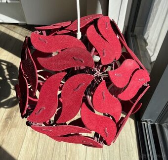 Cerveny zavesny luster RAMSELE, 43cm