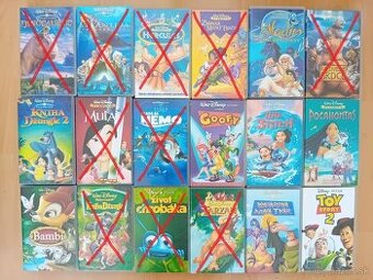 VHS filmy a rozprávky, DVD filmy a CD hudba