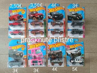 Hotwheels modely ( prasknuté blistre )