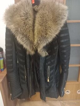 Kožený kabat s cicou