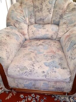 Kreslo s drevom-Dvojkreslo, 2xThon" a vianočný stromček