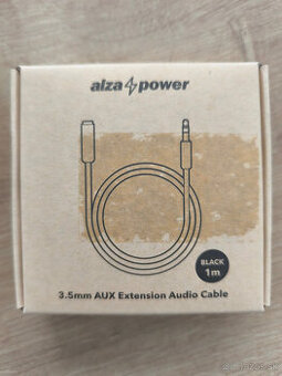 AlzaPower Audio 3,5 mm Jack (M) to 3,5 mm Jack (F) 1 m