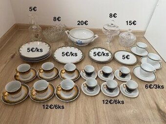 taniere, sklo, kryštálové misy, šálky - 1